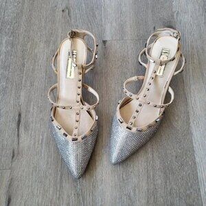 INC Sparkly Pointy-Toed Strappy Heels Size 8-1/2